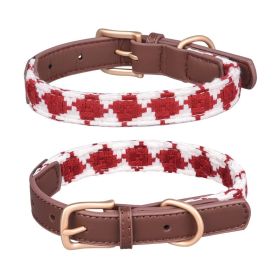 Soft Woven Prismatic Plaid Dog Collar