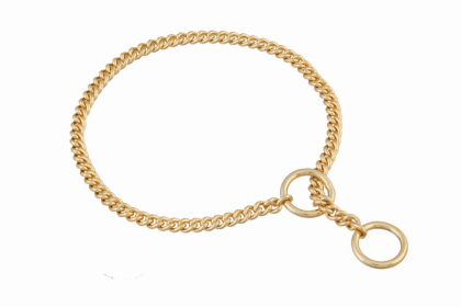 Alvalley Slip Curve Show Chain Collar (size: 8 in x 1.2 mm)