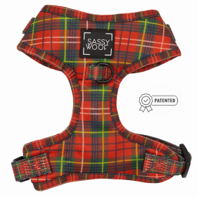 Adjustable Harness (Color: Deck the Paws, size: Xsmall)