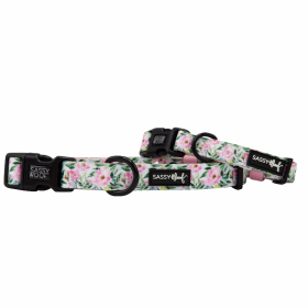 Sassy Woof Dog Collars (Color: Magnolia, size: large)