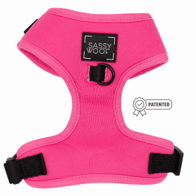 Adjustable Harness (Color: Neon Pink, size: Xsmall)