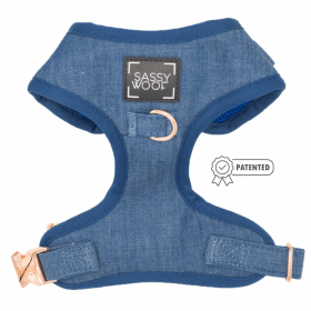 Adjustable Harness (Color: Denim, size: Xsmall)