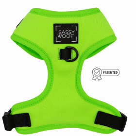 Adjustable Harness (Color: Neon Green, size: Xsmall)