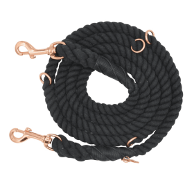 Hands Free Rope Leash (Color: Black, size: 7 Feet)