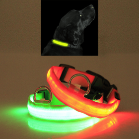 LED PET Safety Halo Style Collar (Color: green, size: XL)