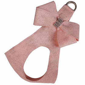 Susan Lanci Designs Puppy Pink Glitzerati Nouveau Bow Step In Harness (Color: Puppy Pink Glitzerati, size: XS)