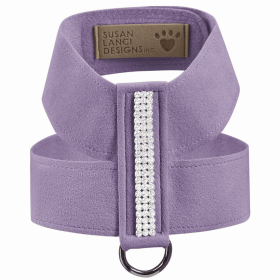 Susan Lanci Designs 3 Row Giltmore Crystals Tinkie Harness (Color: French Lavender, size: large)