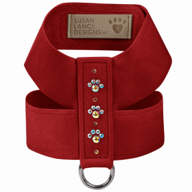 Susan Lanci Designs Crystal Paws Tinkie Harness (Color: Red, size: XL)