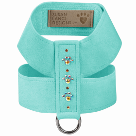 Susan Lanci Designs Crystal Paws Tinkie Harness (Color: Tiffi Blue, size: small)