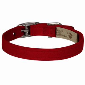 Susan Lanci Designs Plain Collar (Color: Red, size: XXS)