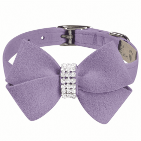 Susan Lanci Designs Nouveau Bow Collar (Color: French Lavender, size: small)