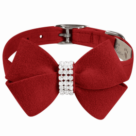 Susan Lanci Designs Nouveau Bow Collar (Color: Red, size: large)