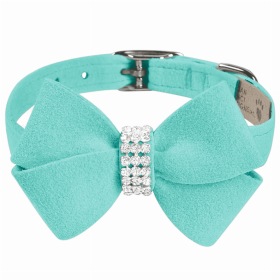 Susan Lanci Designs Nouveau Bow Collar (Color: Tiffi Blue, size: large)