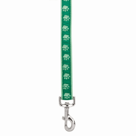 CC TwoTone Pawprint Lead (Color: green, size: 4ftx5/8in)