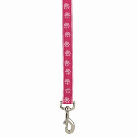 CC TwoTone Pawprint Lead (Color: pink, size: 4ftx5/8in)