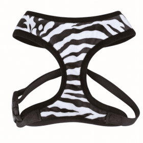 CC Plush Print Harness (Color: Zebra, size: XS)