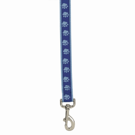 CC TwoTone Pawprint Lead (Color: Blue, size: 6ftx1in)