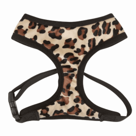 CC Plush Print Harness (Color: Leopard, size: medium)