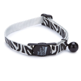 MT AnimalPrint Cat Collar (Color: Zebra, size: 8-12in)