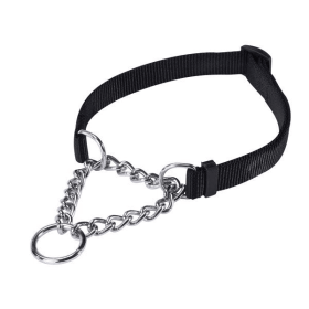 GG Martingale Collar (Color: Black, size: 13-18in)