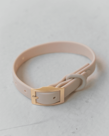 Waterproof Dog Collar (Color: Nude, size: neck size)