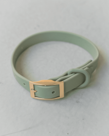 Waterproof Dog Collar (Color: Sage Green, size: neck size)