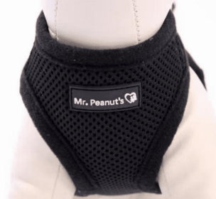 Mr. Peanut's PupTrek Small Dog/Cat Soft Mesh Step In Harness Vest (Color: Black, size: XLarge)