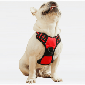 Mr. Peanut's PetTrek Reflective Pet Harness With Matching Leash (Color: Red, size: small)