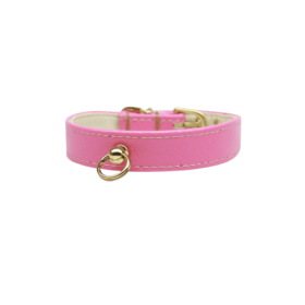 Bee Mine Dog Collar (Color: pink, size: 12")