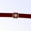 Burgundy Buckle Necklace