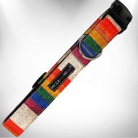 Dog Collars (Color: Rainbow Pride, size: L 1" width fits 14-25" neck)