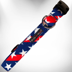 Stars & Stripes Dog Collars (size: L 1" width fits 14-25" neck)