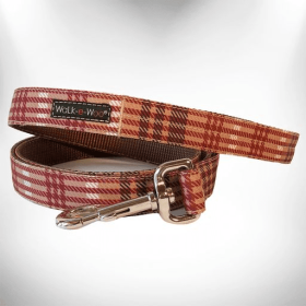 Plaid Dog Collars (Color: Steel Blue, size: XS 5/8" width fits 8-12" neck)