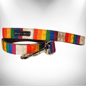 RaDog Leash (Color: Rainbow Pride, size: REGULAR 1" width- 5' long)