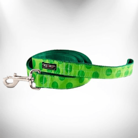 Polka Dot Dog - Monotone Leads (Color: green, size: REGULAR Lead 1" width- 5' length)