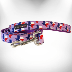 Colorado and Texas Dog Leads (Color: Texas Lavender, size: REGULAR Lead 1" width- 5' length)