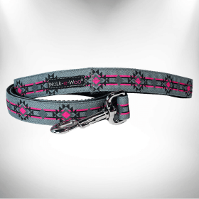 RaDog Leash (Color: Pow Wow Pink, size: THIN 5/8" width- 5' long)