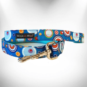 Martini Dog Leads (Color: Blue, size: THIN Lead 5/8" width- 5' length)