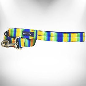 Tie Dye Dog Leads (Color: Blue/Green, size: THIN Lead 5/8" width- 5' length)