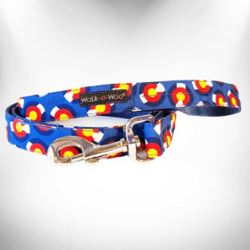 Colorado and Texas Dog Leads (Color: Colorado Blue, size: THIN Lead 5/8" width- 5' length)