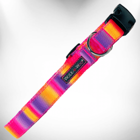 Tie Dye Dog Collars (Color: Pink/Purple, size: M 1" width fits 12-18" neck)