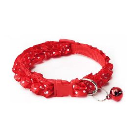 Cute Lace Sweet Pet Collar Necklace Dog Cat Collar With Bell (Option: 02 Style)