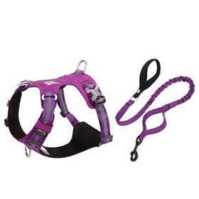 Large Pet Walking Dog Traction Rope Chest Strap (Option: Purple-XS)