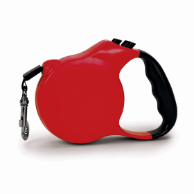 CC Belted Retractable Lead 10ft (Color: Red, size: small)