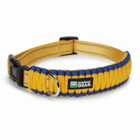 GG Reflective Paracord Collar (Color: Yellow, size: small)