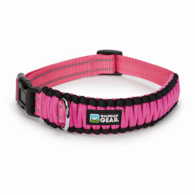 GG Reflective Paracord Collar (Color: pink, size: small)