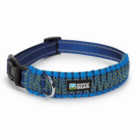 GG Reflective Paracord Collar (Color: Blue, size: medium)