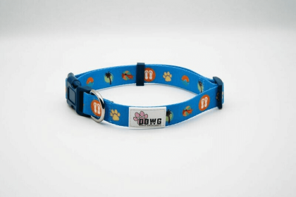 The Dowg Dog Collar (Color: Beach Blue, size: Medium/Large)