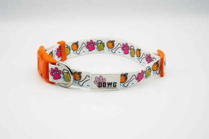 The Dowg Dog Collar (Color: Bones and Brews, size: Medium/Large)