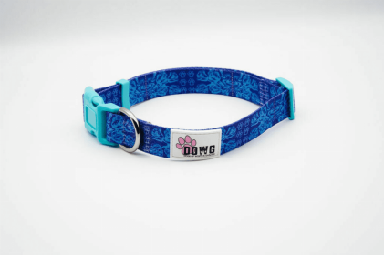 The Dowg Dog Collar (Color: Paws and Petals, size: Medium/Large)